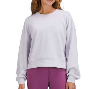 Lululemon Perfectly Oversized Cropped Crew *Softstreme Faint Lavender